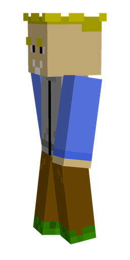Blue skin: body, left side render