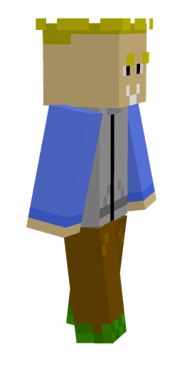 Blue skin: body, right side render