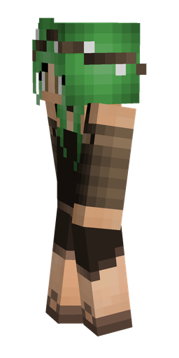 Brown skin: body, left side render