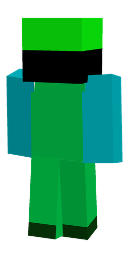 Blue skin: body, back render