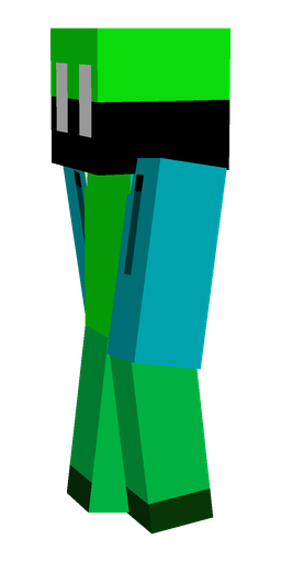 Blue skin: body, left side render