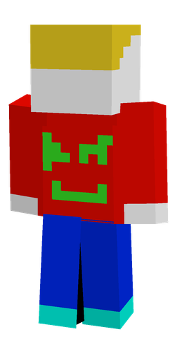 Blue skin: body, back render
