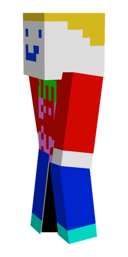 Blue skin: body, left side render