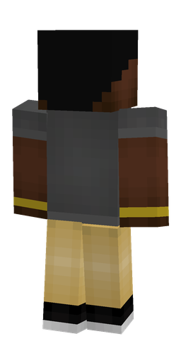 Black skin: body, back render