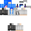 Black skin: raw texture render