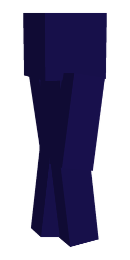Blue skin: body, left side render