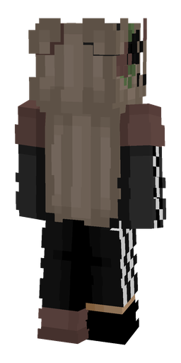 Black skin: body, back render
