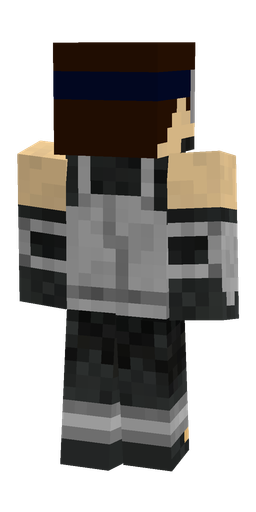 Black skin: body, back render