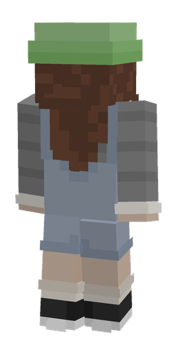 Blue skin: body, back render
