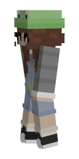 Blue skin: body, left side render