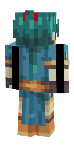 Blue skin: body, back render