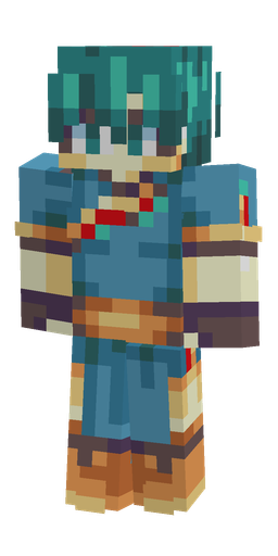 Blue skin: body, front render
