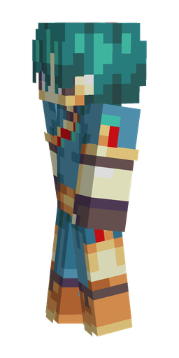 Blue skin: body, left side render