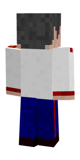 Black skin: body, back render