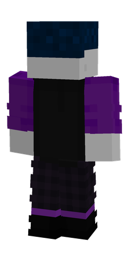 Black skin: body, back render
