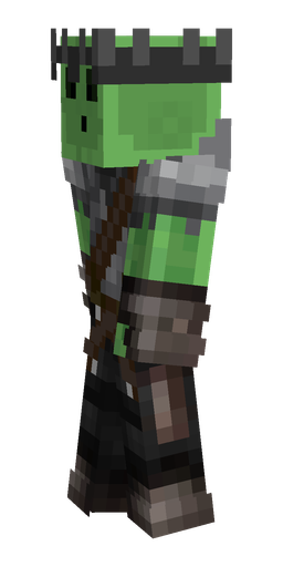 Black skin: body, left side render