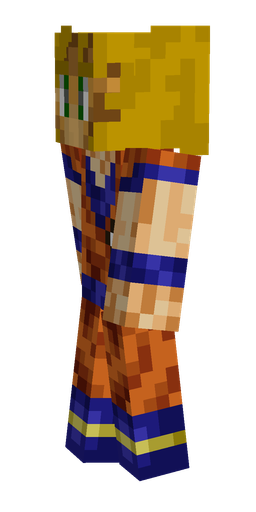 Blue skin: body, left side render