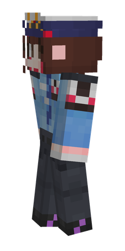 Black skin: body, left side render