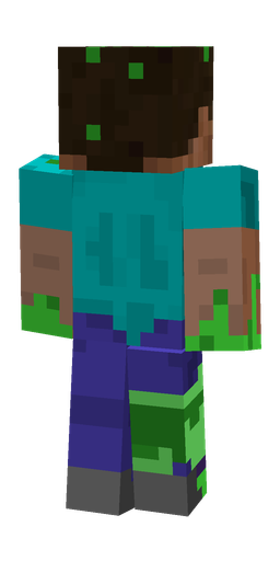 Blue skin: body, back render