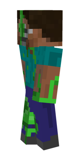 Blue skin: body, left side render