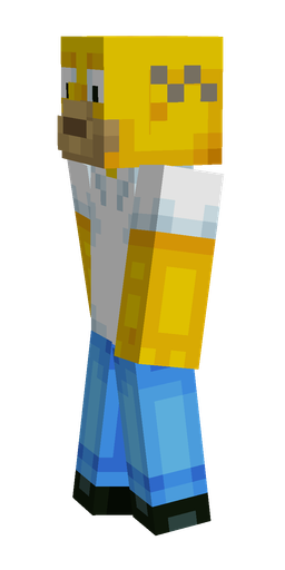 Blue skin: body, left side render