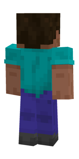 Blue skin: body, back render
