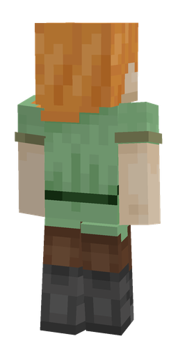 Green skin: body, back render