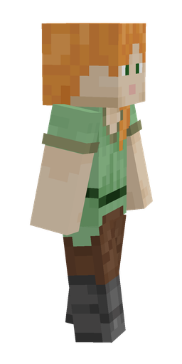Green skin: body, right side render