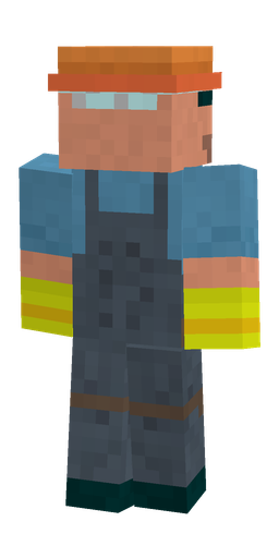 Blue skin: body, back render