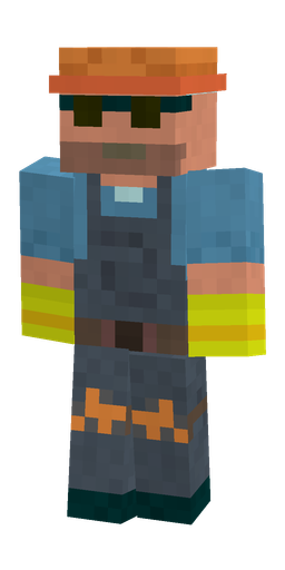 Blue skin: body, front render