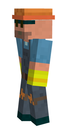 Blue skin: body, left side render