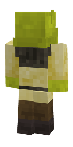 Black skin: body, back render