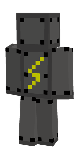 Black skin: body, back render