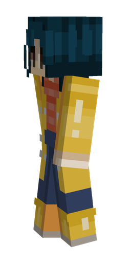Blue skin: body, left side render