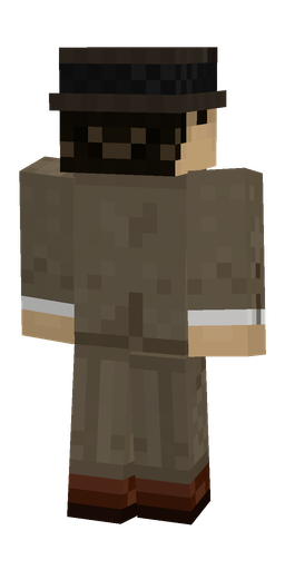 Brown skin: body, back render