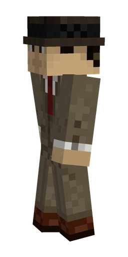 Brown skin: body, left side render