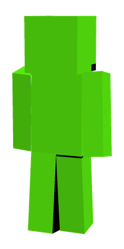Green skin: body, back render
