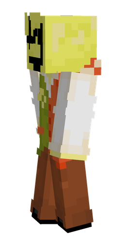 Brown skin: body, left side render