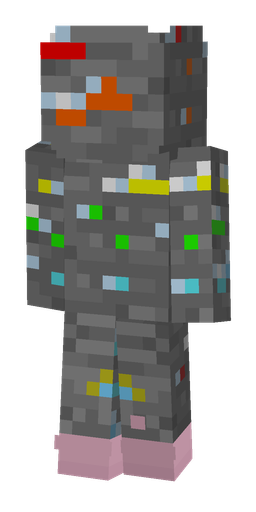 Black skin: body, back render
