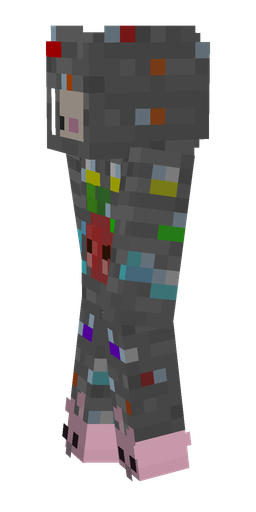 Black skin: body, left side render