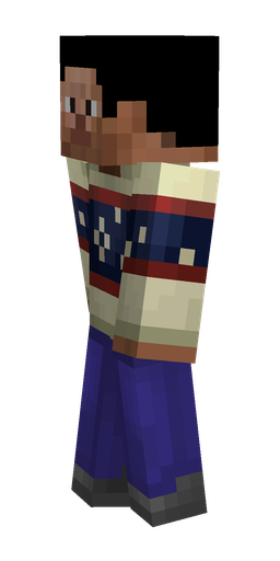 Black skin: body, left side render