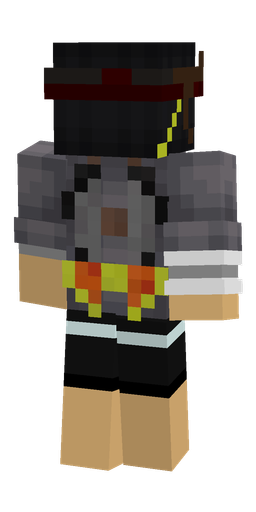 Black skin: body, back render