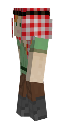 Green skin: body, left side render