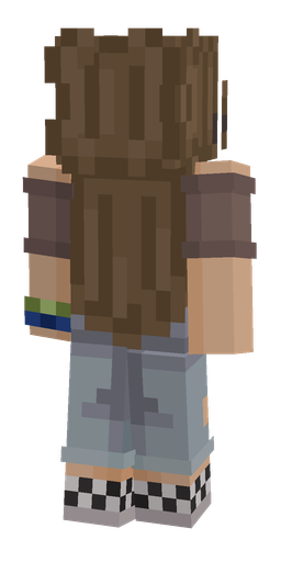 Brown skin: body, back render