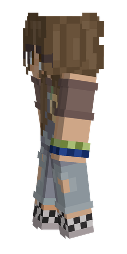 Brown skin: body, left side render