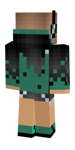 Black skin: body, back render