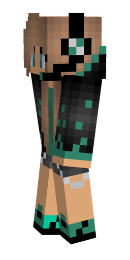Black skin: body, left side render