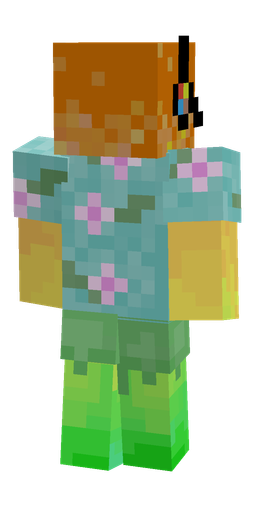 Blue skin: body, back render