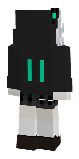 Black skin: body, back render
