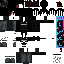 Black skin: raw texture render